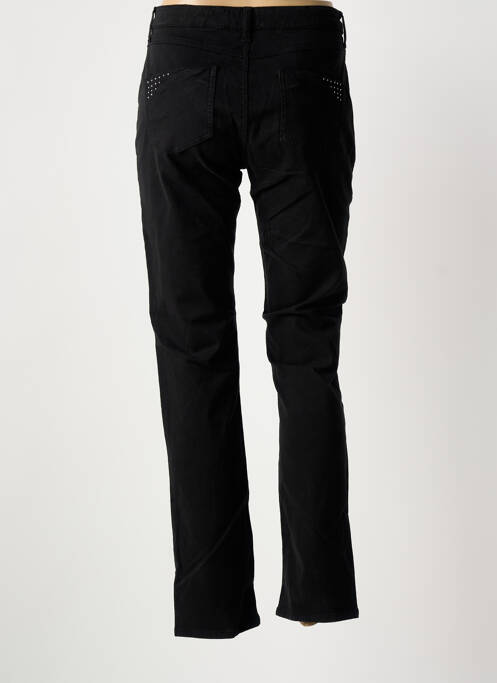 Pantalon slim tissage popeline taille normale noir GUY DUBOUIS femme