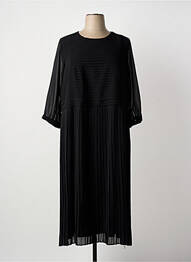 Robe longue manches longues manches longues noir IMPULSION femme