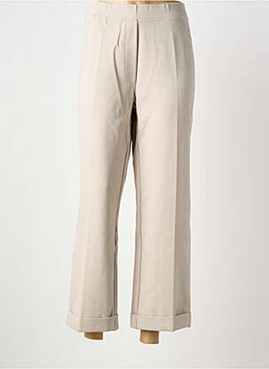 Pantalon droit stretch taille normale beige WALTRON femme