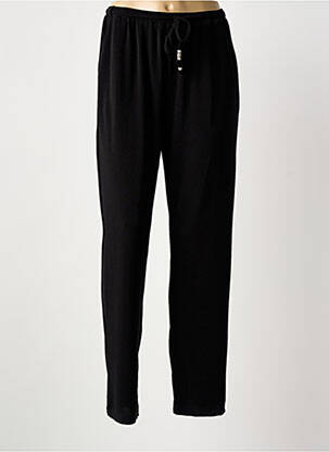 Pantalon droit stretch taille normale noir GRIFFON femme