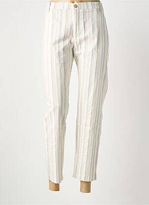 Pantalon 7/8 stretch blanc WALTRON femme