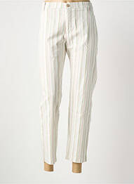 Pantalon 7/8 stretch blanc WALTRON femme