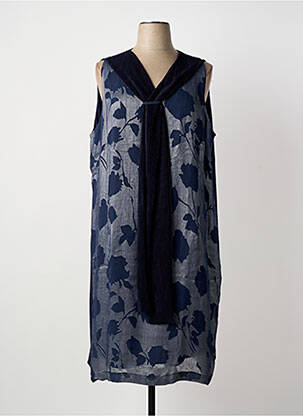 Robe mi-longue bleu GUY DUBOUIS femme