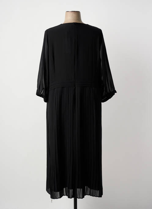 Robe longue manches longues manches longues noir IMPULSION femme