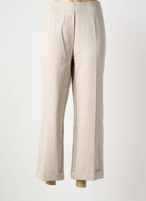 Pantalon droit stretch taille normale beige WALTRON femme