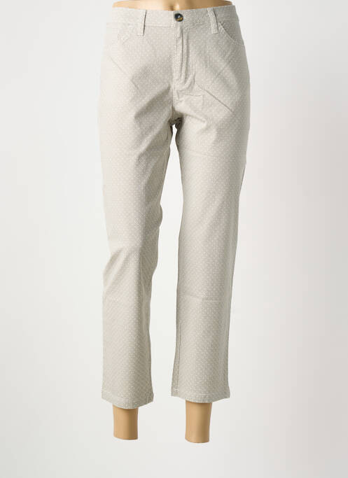 Pantalon 7/8 stretch taille normale beige WALTRON femme