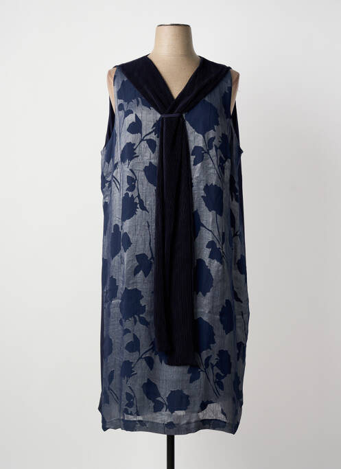 Robe mi-longue bleu GUY DUBOUIS femme