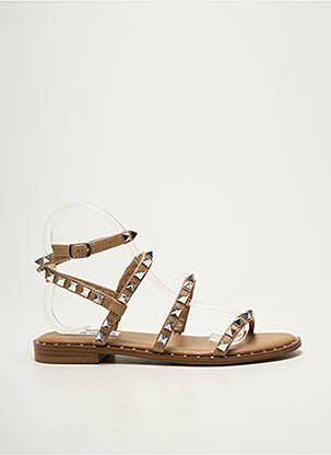 Sandales/nu pieds chiquet talon plat jusqu'à 3cm beige STEVE MADDEN femme