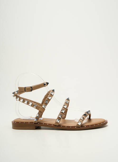 Sandales/nu pieds chiquet talon plat jusqu'à 3cm beige STEVE MADDEN femme