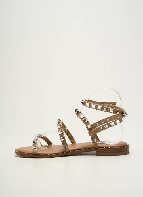 Sandales/nu pieds chiquet talon plat jusqu'à 3cm beige STEVE MADDEN femme