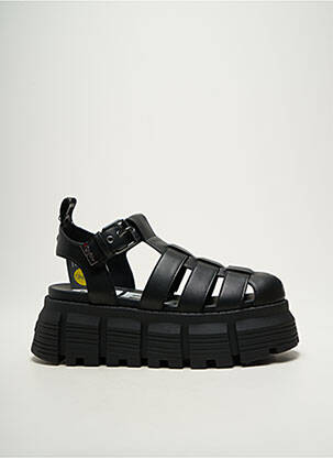 Sandales/nu pieds matière lisse talon de 4 à 6cm noir BUFFALO femme