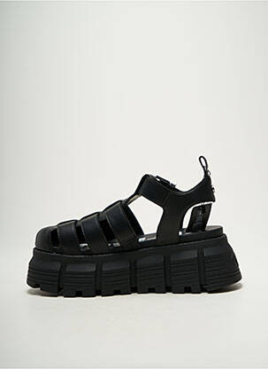 Sandales/nu pieds matière lisse talon de 4 à 6cm noir BUFFALO femme