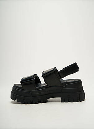Sandales/nu pieds semi compensé talon de 4 à 6cm noir BUFFALO femme