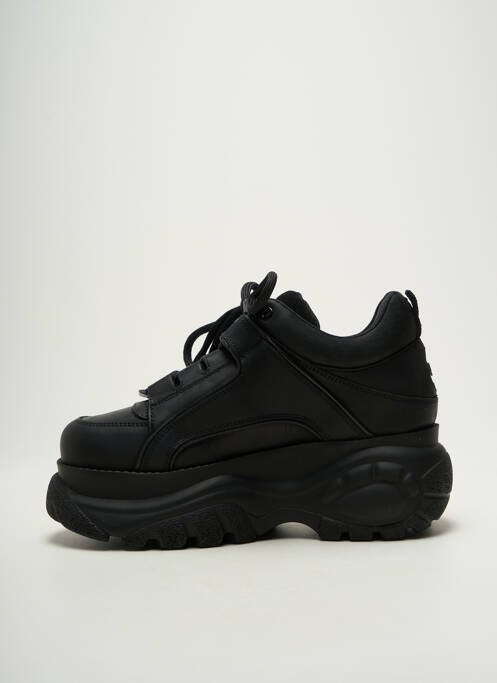 Baskets matière lisse talon de 7 à 9cm noir BUFFALO femme