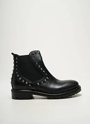 Bottines/boots matière lisse talon plat jusqu'à 3cm noir KEB femme