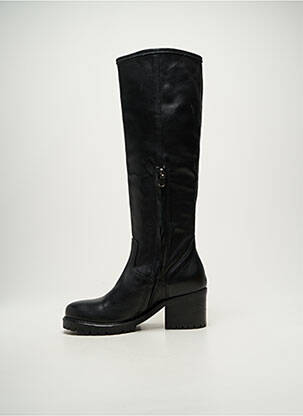 Bottes matière lisse talon de 4 à 6cm noir KEB femme