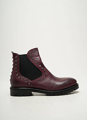 Bottines/boots matière lisse talon plat jusqu'à 3cm violet KEB femme