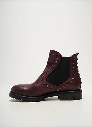 Bottines/boots matière lisse talon plat jusqu'à 3cm violet KEB femme