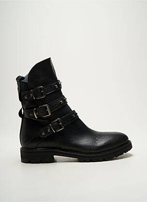 Bottines/boots matière lisse talon plat jusqu'à 3cm noir KEB femme