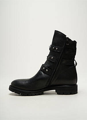 Bottines/boots matière lisse talon plat jusqu'à 3cm noir KEB femme