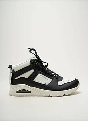 Baskets matière lisse talon de 4 à 6cm noir SKECHERS femme