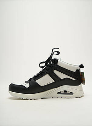 Baskets matière lisse talon de 4 à 6cm noir SKECHERS femme