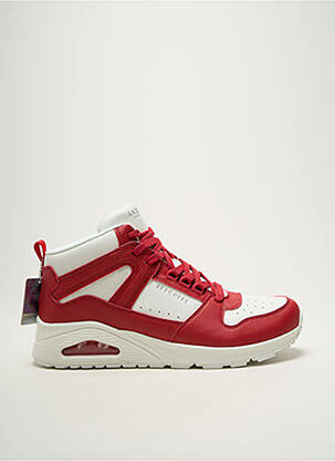 Baskets matière lisse talon de 4 à 6cm rouge SKECHERS femme