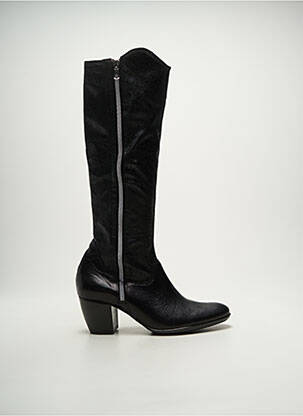 Bottes cubain talon de 4 à 6cm noir FRANCE MODE femme