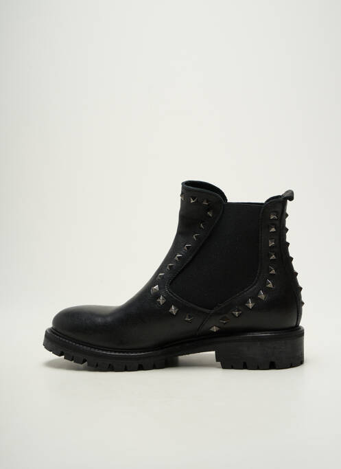 Bottines/boots matière lisse talon plat jusqu'à 3cm noir KEB femme