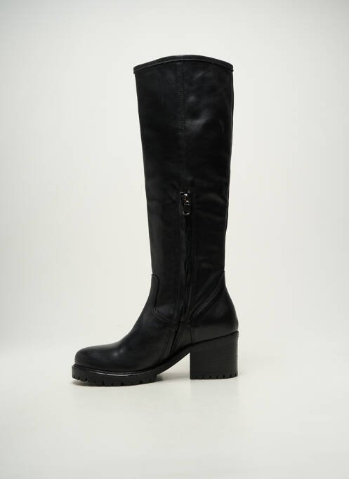 Bottes matière lisse talon de 4 à 6cm noir KEB femme