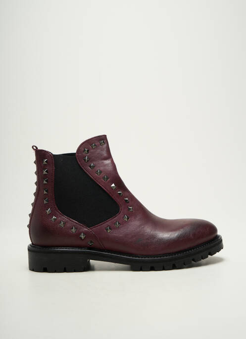 Bottines/boots matière lisse talon plat jusqu'à 3cm violet KEB femme