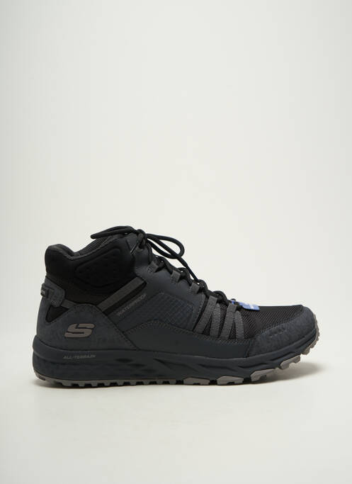 Baskets bout rond talon plat jusqu'à 3cm gris SKECHERS femme