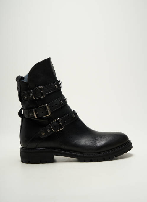 Bottines/boots matière lisse talon plat jusqu'à 3cm noir KEB femme