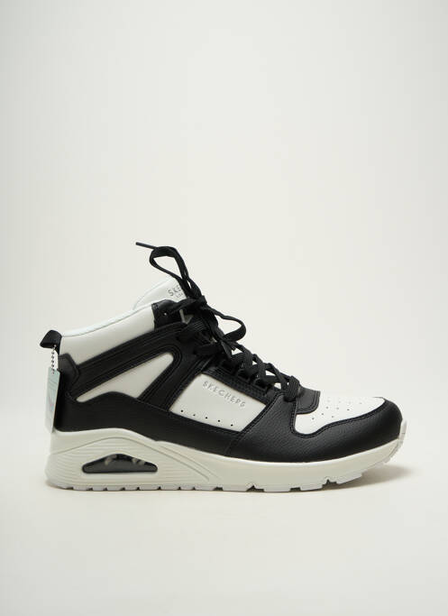 Baskets matière lisse talon de 4 à 6cm noir SKECHERS femme