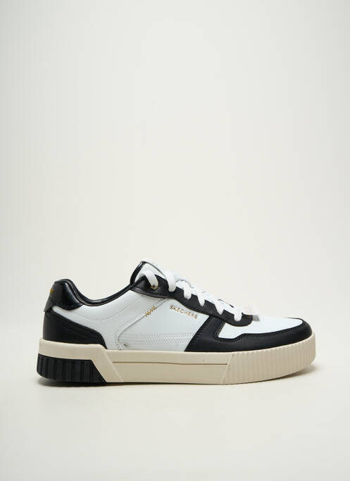 Baskets bout rond talon plat jusqu'à 3cm blanc SKECHERS femme
