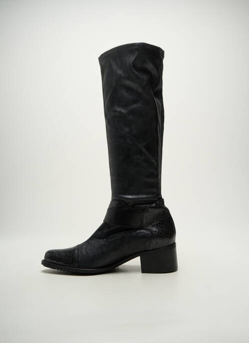 Bottes bout pointu talon de 4 à 6cm noir FRANCE MODE femme