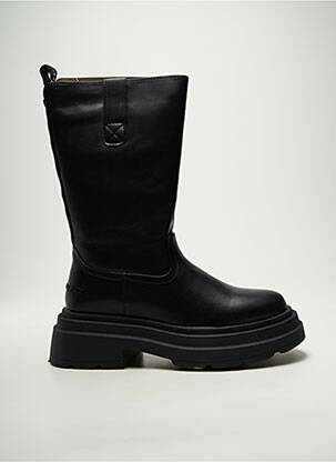 Bottes matière lisse talon de 4 à 6cm noir BUFFALO femme