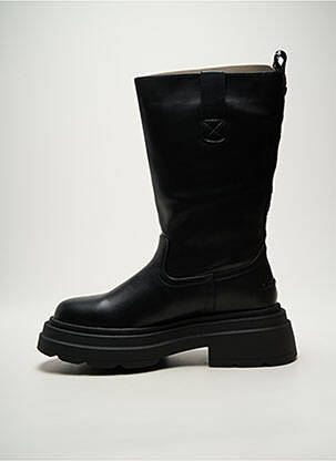 Bottes matière lisse talon de 4 à 6cm noir BUFFALO femme