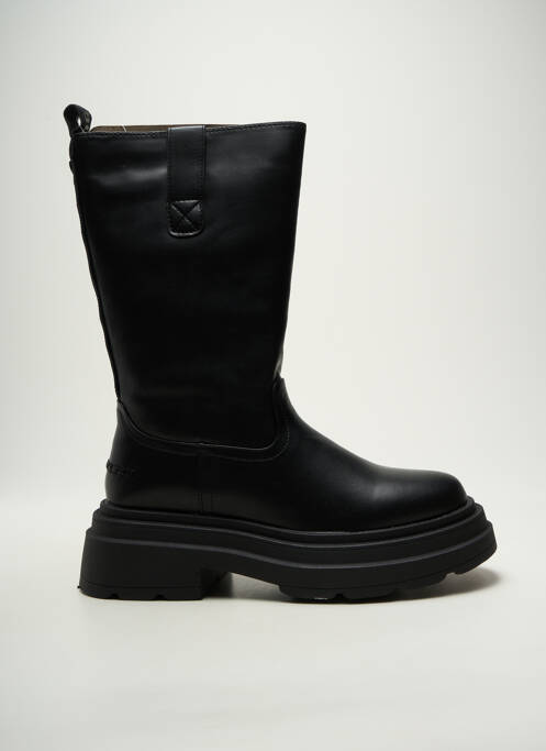 Bottes matière lisse talon de 4 à 6cm noir BUFFALO femme