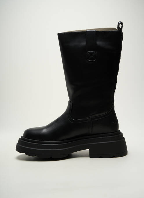 Bottes matière lisse talon de 4 à 6cm noir BUFFALO femme