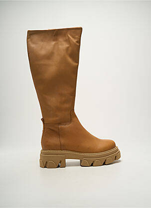 Bottes tissage satiné talon de 4 à 6cm marron STEVE MADDEN femme