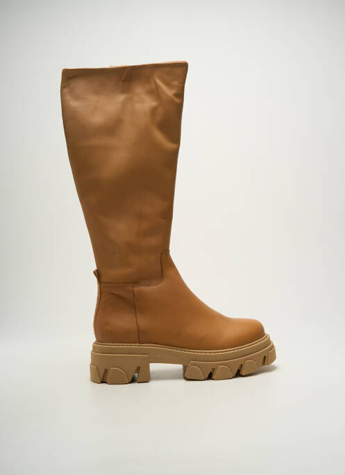 Bottes tissage satiné talon de 4 à 6cm marron STEVE MADDEN femme