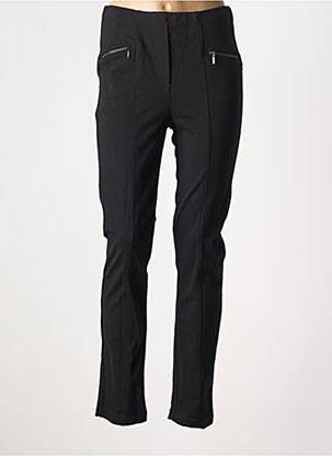 Pantalon droit stretch taille normale noir GRIFFON femme