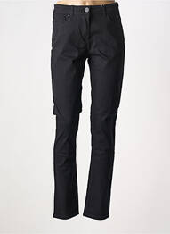 Pantalon slim tissage popeline taille normale noir GRIFFON femme