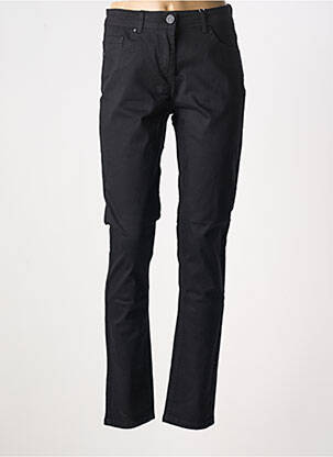 Pantalon slim tissage popeline taille normale noir GRIFFON femme