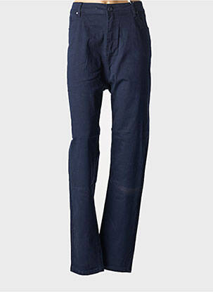 Pantalon droit stretch taille normale bleu GRIFFON femme
