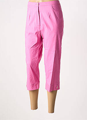Pantacourt stretch taille normale rose GRIFFON femme