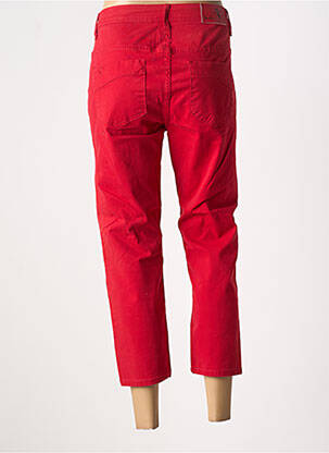 Pantacourt stretch taille normale rouge GRIFFON femme