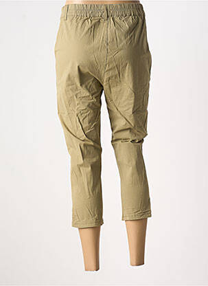 Pantacourt stretch taille normale vert GRIFFON femme