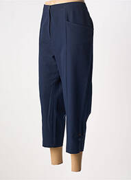 Pantacourt coupe droite taille normale bleu GRIFFON femme